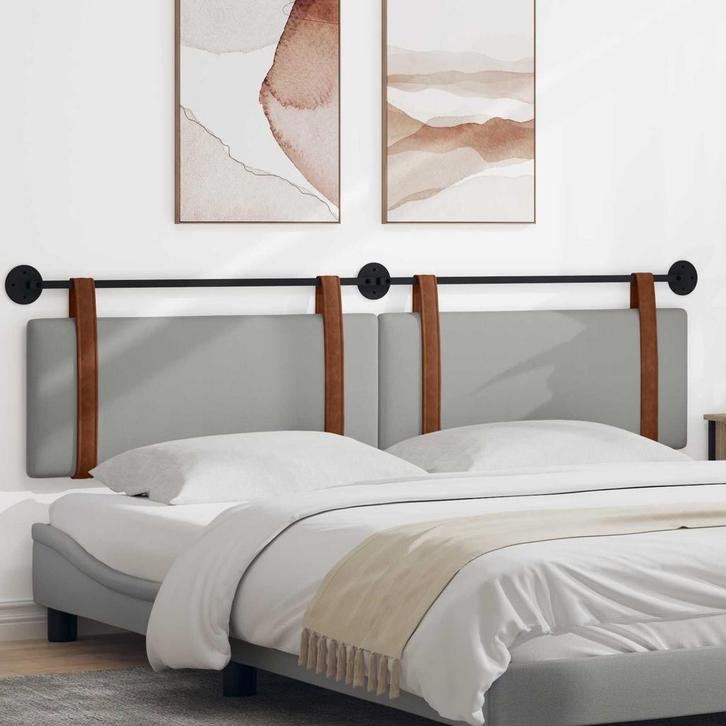 vidaXL Hangend hoofdbord Wolkgrijs Antiek PU, Huis en Inrichting, Slaapkamer | Bedden, Nieuw, Verzenden