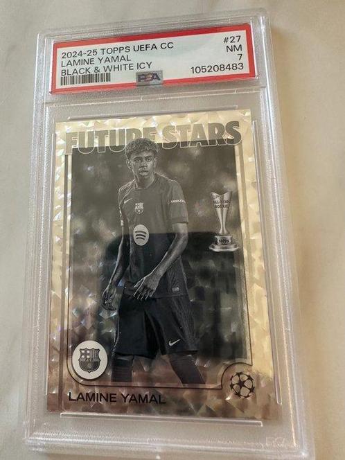 2024/25 Topps UEFA CC Lamine Yamal #27 Future Stars Black &, Verzamelen, Stickers