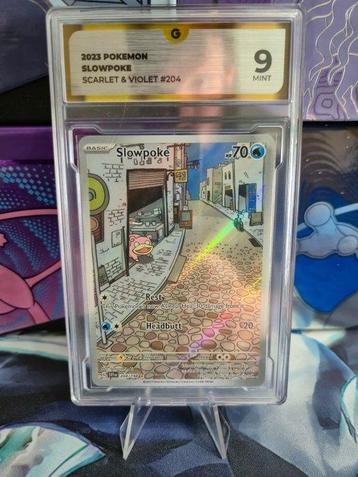 Pokémon - 1 Graded card - Slowpoke 204 - GG 9 Mint - Scarlet beschikbaar voor biedingen