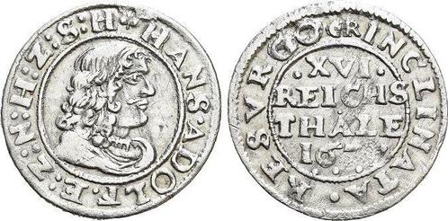 1/16 taler, daalder 1677 Schleswig-holstein-ploen Johann..., Postzegels en Munten, Munten | Europa | Niet-Euromunten, België, Verzenden
