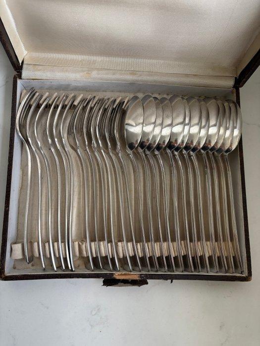 Bestekset (12) - Verzilverd - Verzilverd bestek, Antiek en Kunst, Curiosa en Brocante
