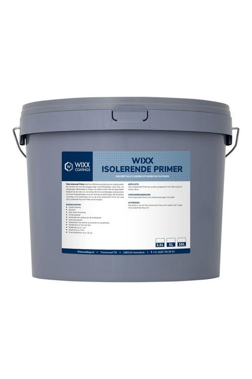 Wixx Isolerende Primer RAL 9016 | Verkeerswit 2.5L, Doe-het-zelf en Bouw, Verf, Beits en Lak, Nieuw, Verzenden