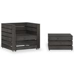 vidaXL 2-delige Loungeset pallet geïmpregneerd grenenhout, Tuin en Terras, Verzenden, Nieuw