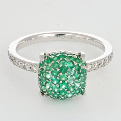 Zonder Minimumprijs - Ring - 18 karaat Witgoud - 1.10ct. tw., Handtassen en Accessoires, Ringen