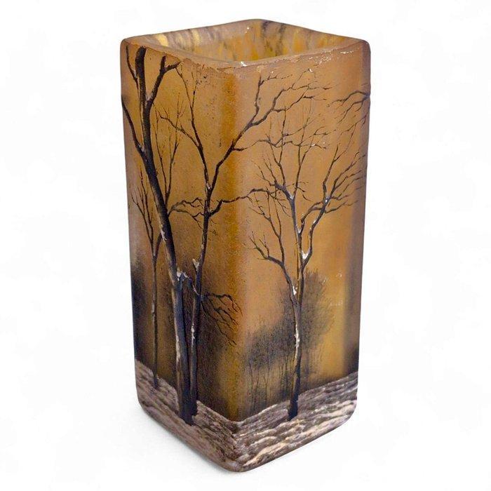 Daum - Vaas - Daum Nancy, ‘Winterlandschap’ vaas, circa, Antiek en Kunst, Antiek | Glaswerk en Kristal