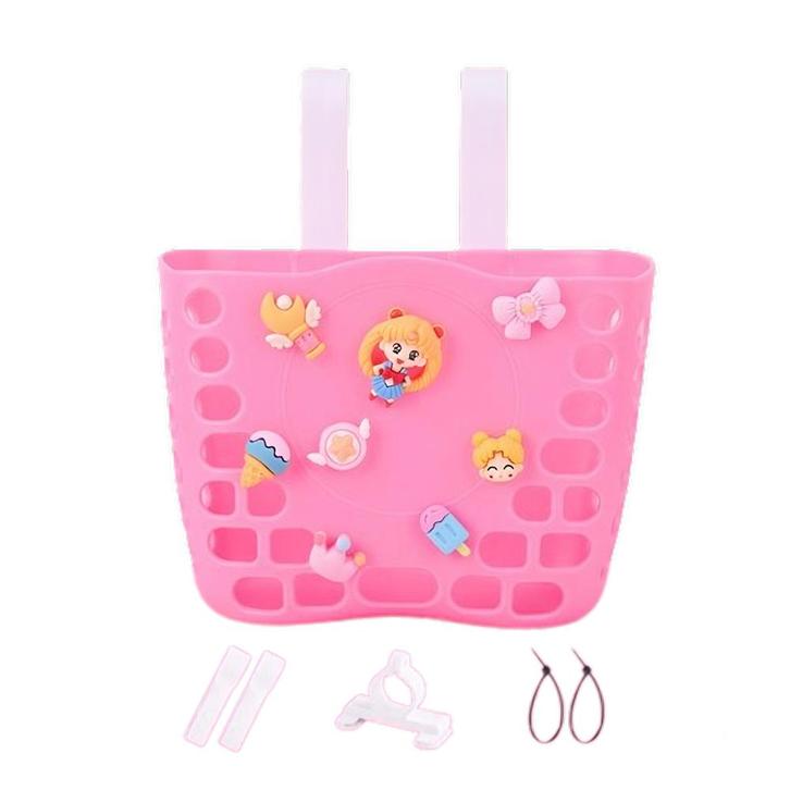 Fietsmandje voor aan het stuur - Meisje Kinderfiets Roze - L, Collections, Collections Autre, Envoi