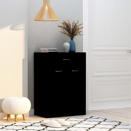 vidaXL Schoenenkast 60x35x84 cm bewerkt hout zwart, Huis en Inrichting, Kasten | Schoenenkasten, Nieuw, Verzenden