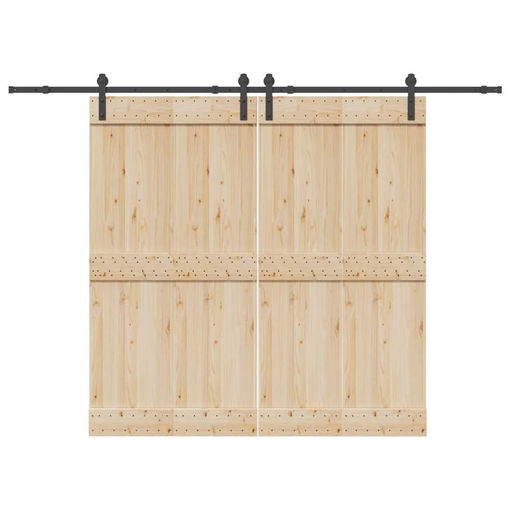 vidaXL Doos met onderdelen voor schuifdeur 305 cm staal, Doe-het-zelf en Bouw, Hang- en Sluitwerk, Nieuw, Verzenden