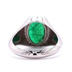 Ring Platina - 3.04ct. tw. Smaragd - Diamant, Nieuw