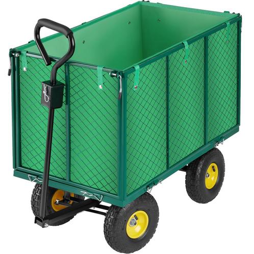 tectake Bolderwagen Transportkar XL max. 544kg - groen, Tuin en Terras, Overige Tuin en Terras, Verzenden