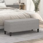 vidaXL Bankje 100x35x41 cm stof lichtgrijs, Huis en Inrichting, Verzenden, Nieuw