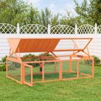 vidaXL Dierenren 200x112,5x74 cm massief grenenhout bruin, Dieren en Toebehoren, Verzenden, Nieuw