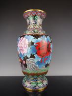 Vaas - Brons, Cloisonné emaille - China - 52 CM (Zonder, Antiek en Kunst