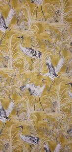 Exclusieve stof met roodgekroonde kraanvogels - 300x280cm -, Antiek en Kunst