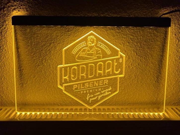 Kordaat bier neon bord lamp LED verlichting reclame lichtbak, Huis en Inrichting, Lampen | Overige, Nieuw, Verzenden