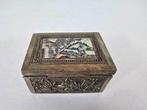 Doos - Legering van zilver en koper - Twee dekseldoosjes, Antiek en Kunst
