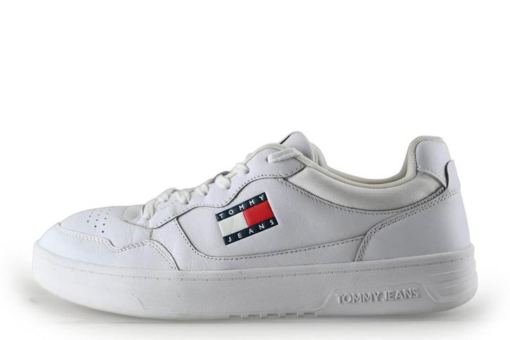 Tommy Jeans Sneakers in maat 45 Wit, Kleding | Heren, Schoenen, Wit, Zo goed als nieuw, Sneakers, Verzenden