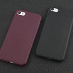 iPhone 8 Plus Ultraslim Silicone Hoesje TPU Case Cover Paars, Télécoms, Verzenden