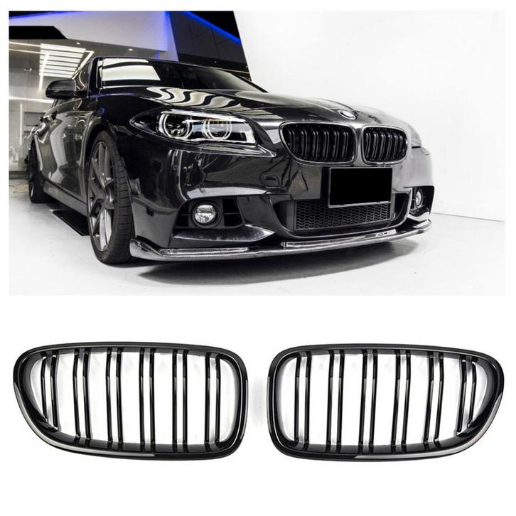 Sportieve Grille geschikt voor BMW 5-Serie F10 en F11 dubbel, Auto diversen, Auto-accessoires, Verzenden