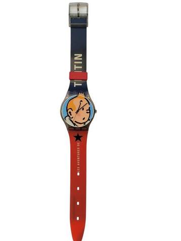 Tintin Montre Horloge Murale Swatch XXL - GM165 - 75°