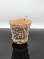 Oud-Grieks Terrakotta, bemalt Bak - 9.5 cm - Griekse