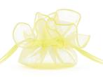 Organza Zakjes Lichtgeel 26cm 20st, Hobby en Vrije tijd, Nieuw, Verzenden