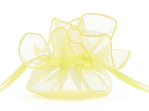 Organza Zakjes Lichtgeel 26cm 20st, Hobby en Vrije tijd, Feestartikelen, Nieuw, Verzenden