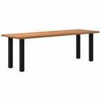 vidaXL Eettafel rechthoekig 240x80x74 cm massief eikenhout, Huis en Inrichting, Tafels | Eettafels, Verzenden, Nieuw