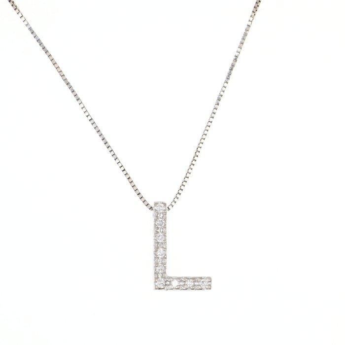 Zonder Minimumprijs - Halsketting - 18 karaat Witgoud, Handtassen en Accessoires, Kettingen