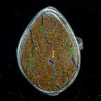Hoge kwaliteit natuurlijke Boulder Opal 925 zilveren ring -, Nieuw