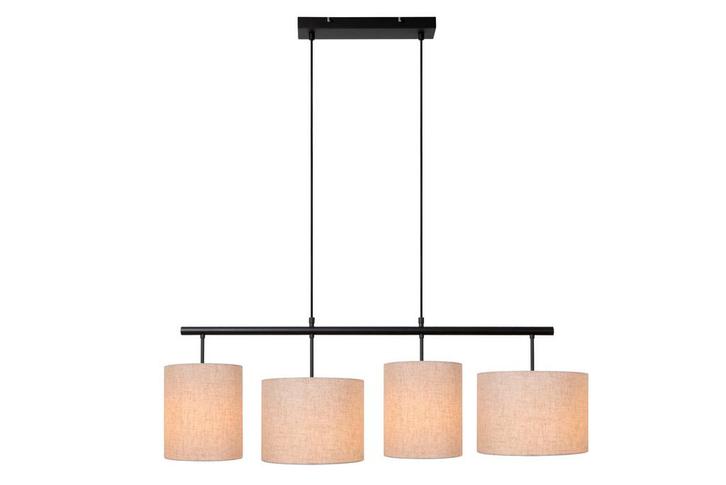 Hanglamp Lucide MAYA -  - 4xE27 - Beige, Huis en Inrichting, Lampen | Hanglampen, Nieuw, Verzenden