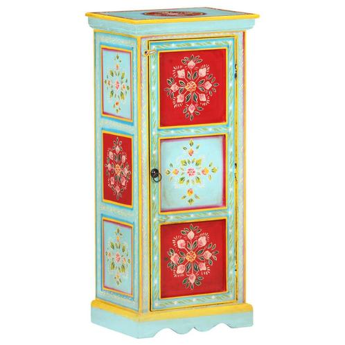 vidaXL Hoge kast handgeschilderd 40x30x90 cm massief, Huis en Inrichting, Kasten | Overige, Nieuw, Verzenden