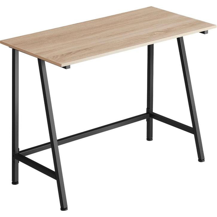 tectake Bureau Newton 100x50x77cm - Industrieel licht hout,, Huis en Inrichting, Bureaus, Verzenden