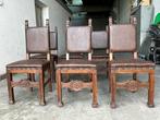 Stoel (6) - Hout, Leder - Set stoelen