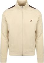 Fred Perry Jack Contrast Tape Ecru maat Maat 52/54 (L) Heren, Kleding | Heren, Maat 52/54 (L), Verzenden, Wit, Nieuw