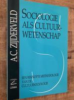 Sociologie als cultuurwetenschap 9879051890257, A.C. Z?derveld, Verzenden