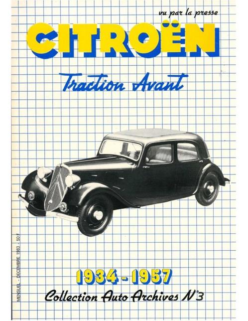 UN PA LA PRESSE, CITROËN TRACTION AVANT 1934-1957, Boeken, Auto's | Boeken