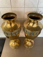 Vaas (2) - Koper - 2 koperen vazen motief, Antiek en Kunst