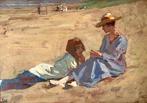 Louis Hartz (1869-1935) - Twee dames op het strand