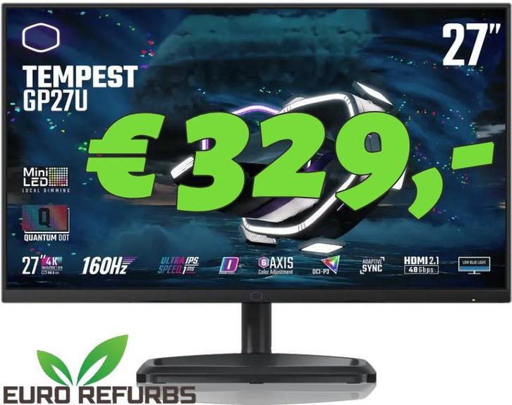 4K Gaming Monitor Refurbished 27 Inch 160 Hz 1 Jaar Garantie, Computers en Software, Monitoren, IPS, Ingebouwde speakers, Hoofdtelefoonaansluiting