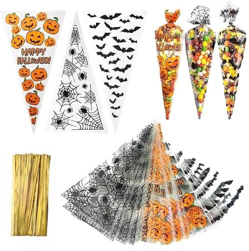Fako Bijoux® - 150x Cellofaan Puntzakken Halloween - 34x17cm, Diversen, Cadeauverpakkingen, Verzenden
