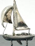 No reserve-Handgemaakte zilveren miniatuur zeilboot. -, Antiek en Kunst