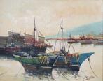 Antonio Segrelles (1946) - Barcos en el atardecer, Antiek en Kunst