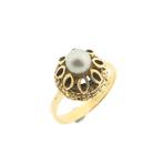 Gouden ring met Tahiti parel | Vintage (vintage ring), Handtassen en Accessoires, Ringen, Gebruikt, Overige kleuren, Ophalen of Verzenden