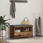 vidaXL Hallenbank Oudhout 80 x 38 x 46 cm Spaanplaat en, Verzenden, Nieuw