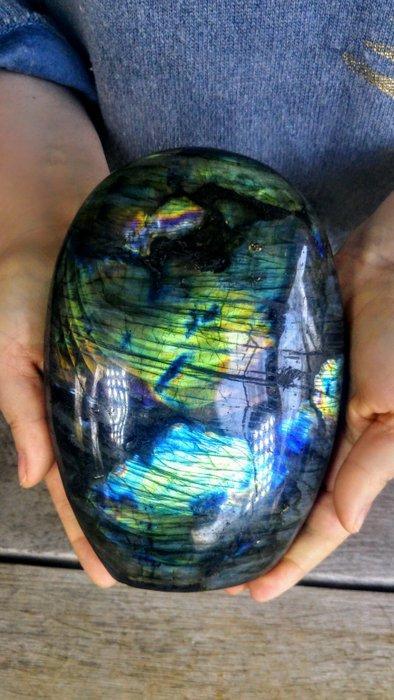 Labradoriet - zeldzame Kameleon Goud - Violet - Turquoise -, Verzamelen, Mineralen en Fossielen