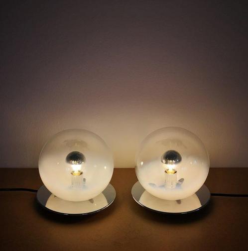 Targetti Sankey - Lampe de table de chevet (2) - Chromé(e),, Antiek en Kunst, Antiek | Verlichting