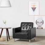 vidaXL Fauteuil noir similicuir, Verzenden, Neuf