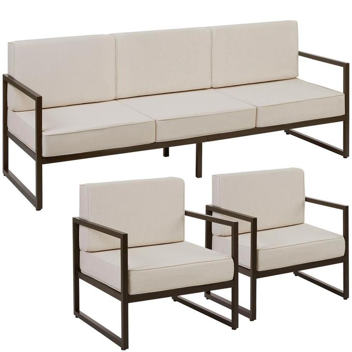 tectake Tuin-loungeset Comosa voor 5 personen, XXL kussens -, Tuin en Terras, Tuinsets en Loungesets, Verzenden