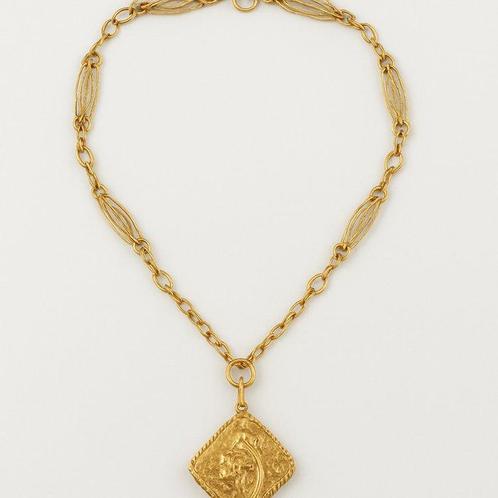 Zonder Minimumprijs - 2-delige sieradenset - 19.2 kt. Geel, Handtassen en Accessoires, Antieke sieraden